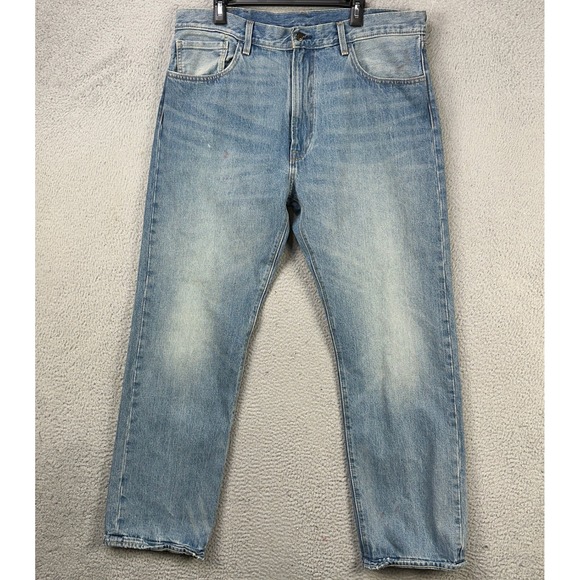 Levis 511 Jeans Straight Men 40X32 Blue Distressed Red Tab 5 Pocket Casual Denim